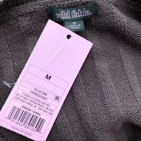 Wild Fable Cypress Green Crop Button Front Sweater - Picture 9 of 9